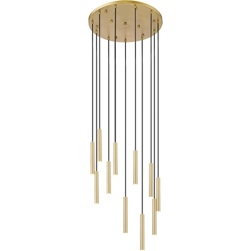 Z-Lite 919MP12-11R-MGLD-LED Forest Chandelier Modern Gold - Picture 1 of 8