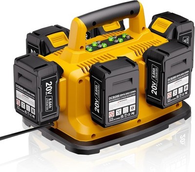 For Dewalt 20V 60V Max 6 Port Multi Fast Charger Station DCB104 DCB118 DCB1112