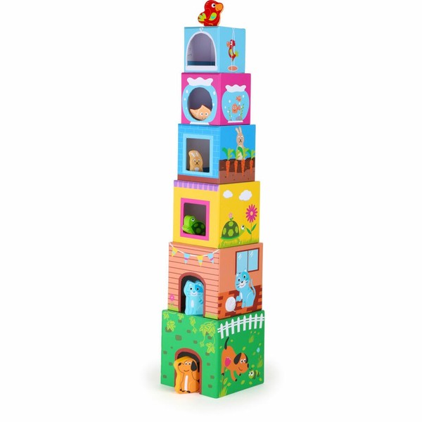 Legler Small Foot StapelwüRfel Mit Figuren Haustiere Ab 12 Monate 10044-image