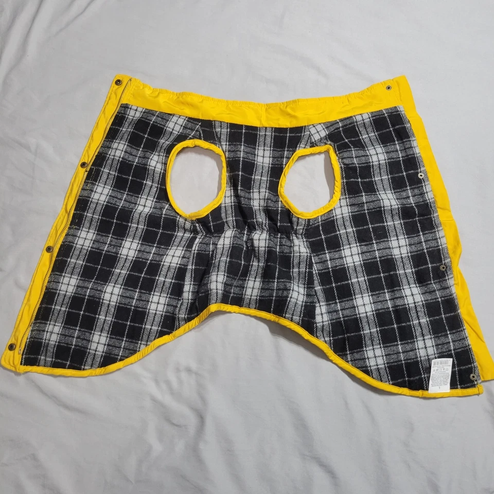 Heart To Tail Dog Yellow Quilted Flannel Lined Vest With Pockets Size Large - Image 4 of 4