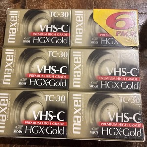 Maxell TC-30 VHS-C HGX Gold Camcorder Tapes Videocassette Lot of 6
