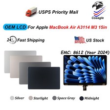 OEM For Apple MacBook Air A3114 M3 15in EMC 8612 LCD Display Screen Replacement