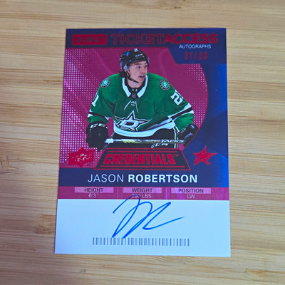 Upper Deck Debut Ticket Access Auto Jason Robertson DTAA-JR 21/25 Jersey Match🔥