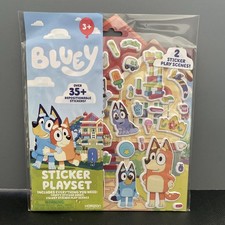 Bluey Sticker Playset, 2 Sticker Play Scenes, 35 Reusable Puffy Stickers, NEW
