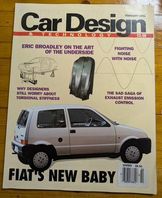 VTG Car Design & Technology Magazine FIAT Cinquecento February 1992