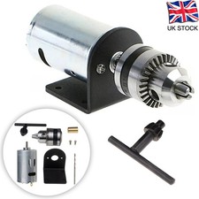DC 12-36V Hand Drill DIY Lathe Press 555 Motor w/ 1/8" Chuck + Mounting Bracket