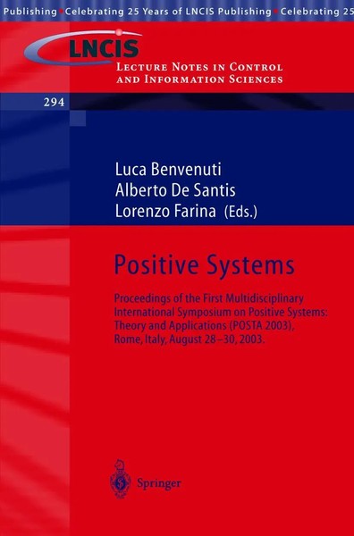 Luca Benvenuti (U. A.) | Positive Systems: Theory and Applications | Taschenbuch-image