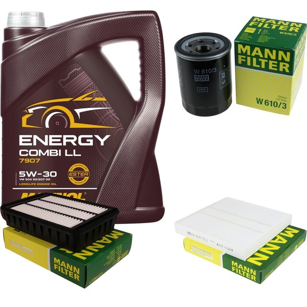Mann Inspektionspaket 5L Mannol Energy 5W-30 FüR Mitsubishi ASX 2.0I 1.6 Mivec-image