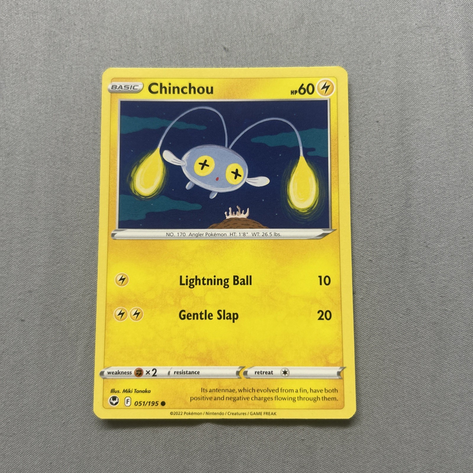 Chinchou Pokemon Card