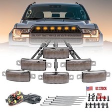 LED Amber Grille Light for Truck SUV Pickup Car, Smoked Lens 6PCS Amber Lights