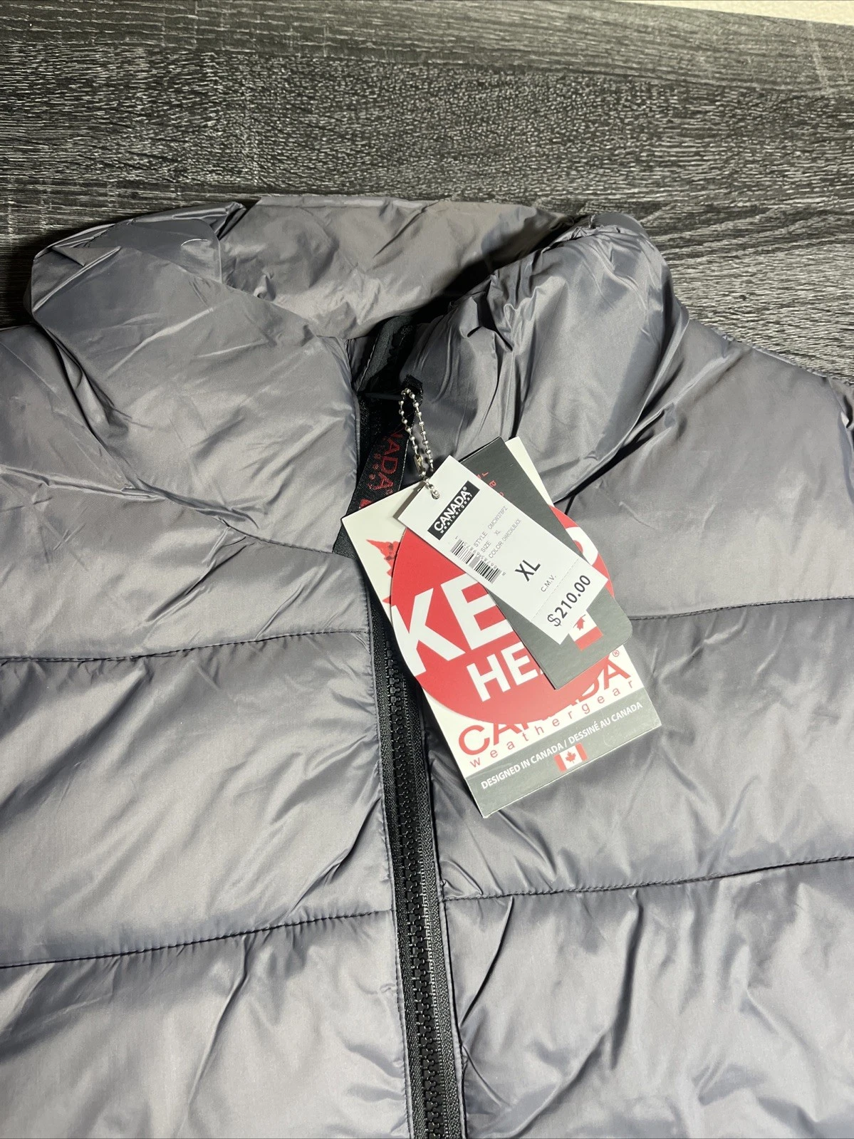 Canada Weather Men’s Gear Puffer Jacket - Grey Sz XL New $210 image 2