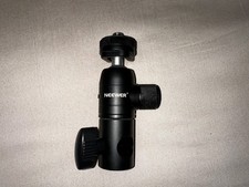 Light Stand Mount Adapter with Cold Shoe and 1/4  Screw Mini Ball Head Mint Used