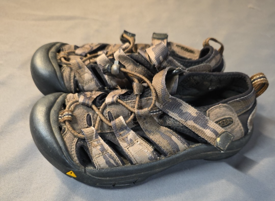 KEEN Sandali Ragazzo Slip On Tg 1 Marrone CAMO Impermeabili Scarpe Outdoor