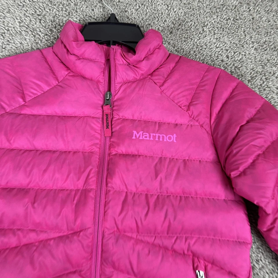 Chaqueta acolchada Marmot para niñas rosa mediana 700 relleno Pertex Quantum RDS abrigo Foto 4 de 4
