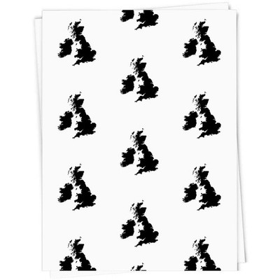 Geschenkpapier/Geschenkanhänger ''Karte der britischen Inseln'' (GI063250)