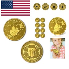 Timeless Tooth Fairy Coin Collection - 4 Golden Coins for Kids' Adventures