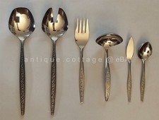 vintage NORTHLAND STAINLESS KOREA 6pc HOSTESS SERVING SPOONS FORK BUTTER KNIFE