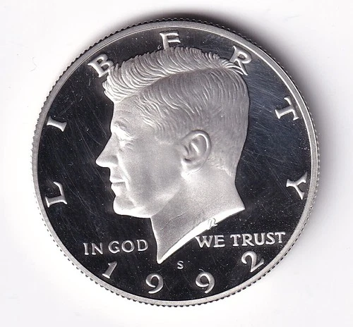 1992 S SILVER PROOF KENNEDY HALF DOLLAR  FROM SILVER PROOF SET #243