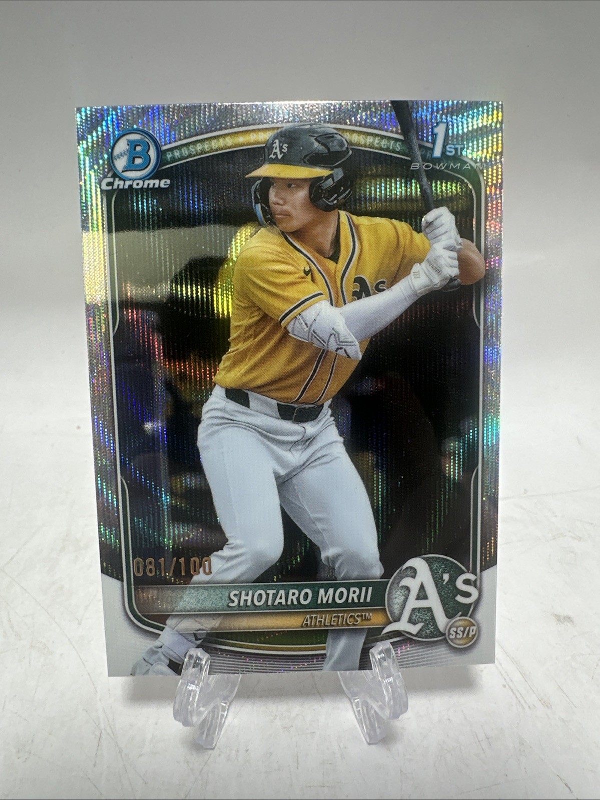 Shotaro Morii 2025 Bowman Chrome 1st Wave Refractor /100 ATHLETICS #BCP-170
