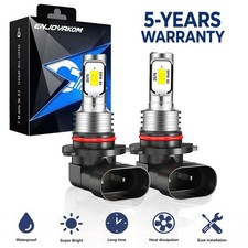 Pair 9145 9140 H10 Led Fog Driving Light Bulbs Super White 80000lm 6500k 100w