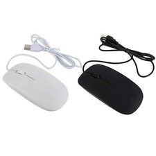 Notebook For Pc Gaming Mouse 1200dpi Black White Ultra Thin Wired Mouse Computer