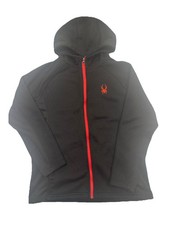 Spyder Hoodie Jacket XL 18/20 Black Red Zip Performance Youth