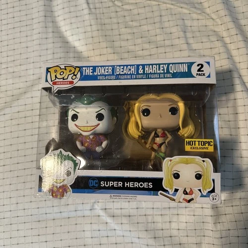 Funko Pop! The Joker & Harley Quinn Beach 2 Pack Hot Topic Exclusive