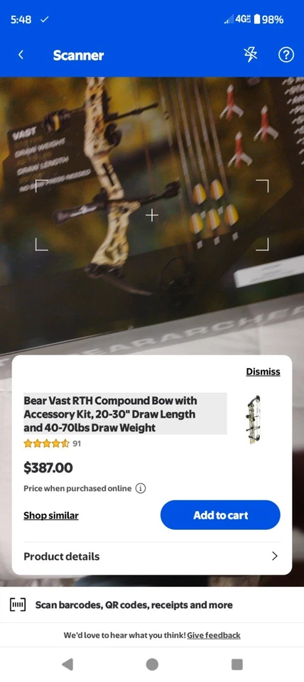 Kit de arco compuesto BEAR VAST RTH EXTRA con mira de 3 pines AV04A2X0A7R EXTRAS Foto 4 de 4