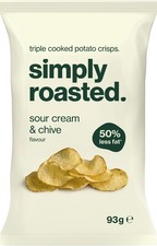 Simply Roasted Sour Cream & Chive Crisps, 93g