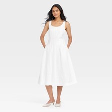 Women's Corset Midi A-Line Dress - A New Day