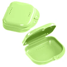 Green Retainer Case w/ Vent Holes - UV Cleaner Case, Mouth Guard Aligners