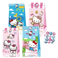 12 Hello Kitty Goodie Bags Gift Favors For a Kitty Themed Birthday Party Event