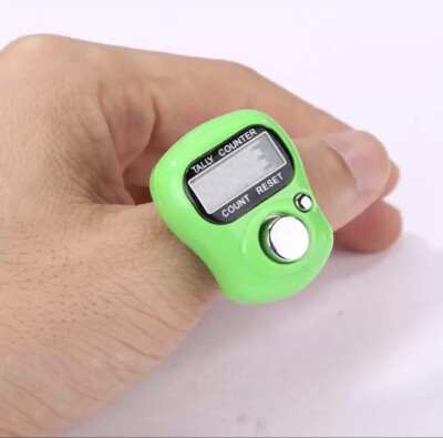 Finger Counter LCD Electronic Digital Counter  1 Pcs  عداد للتسبيح  light green