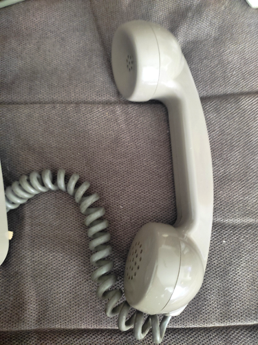 VINTAGE TELEFONO FISSO A DISCO FACE STANDARD BIGRIGIO ANNI '70 CAVO A SPIRALE - Afbeelding 5 van 6