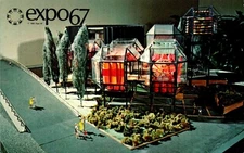 C. N. R. Time and Motion Pavillion, Expo 67, Montreal, Canada chrome Postcard