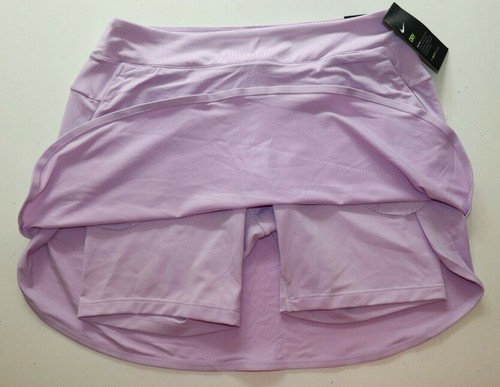 NIKE DRI FIT KNIT GOLF 17" 2IN1 SKORT SKIRT - LILAC MIST AJ5242-543 - WOMEN M - Picture 8 of 15