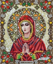 Bead Embroidery Kit DIY Icon Kit Mother of God Needlepoint gk-4017