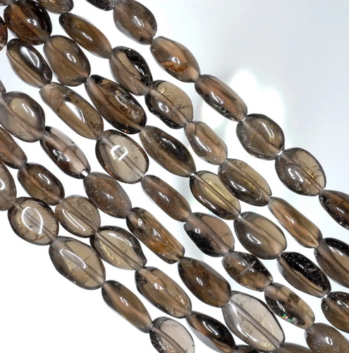 CUENTAS SUELTAS PEPITA DE GUIJARROS PIEDRAS PRECIOSAS DE CUARZO AHUMADO 8X6-14X6 MM 14,5 pulgadas - Imagen 3 de 3