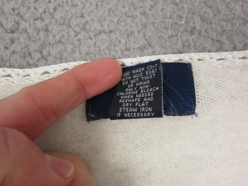 SO GSJC Suéter Mujer Mediano Crema Angora Conejo Difuso Suave Abotonado Corto Foto 4 de 4