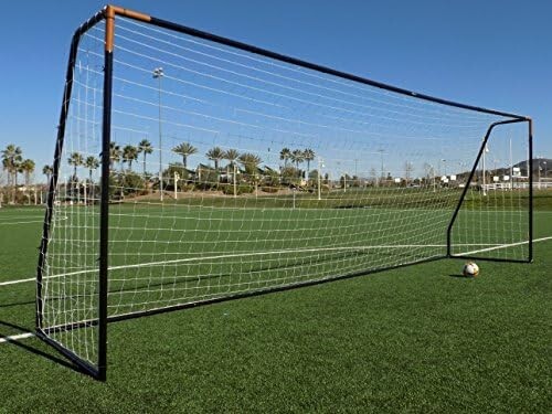 USED PASS Premier® 24X8 FT. Black/Gold Heavy Duty Steel Soccer Goal(One-Net)