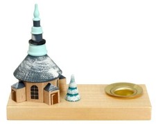 Candle Holder with Church Colorful 100x80x45mm New Christmas Candle Base Light
