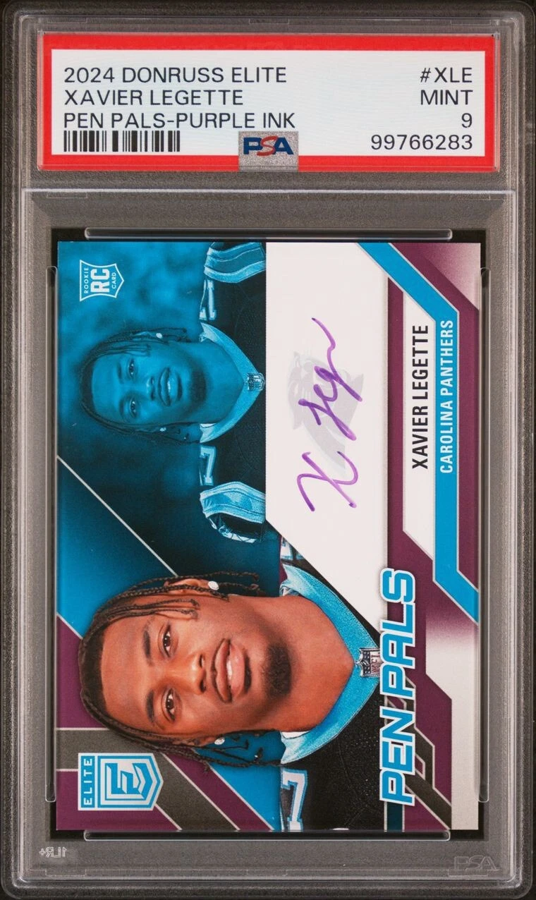 Xavier Legette Panini Donruss Elite Pen Pals #PALXLE Purple Ink