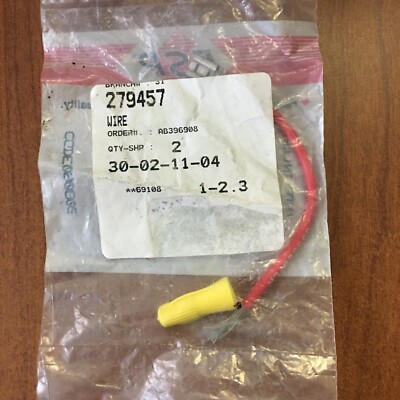 GENUINE Whirlpool 279457 Dryer Heater Wire & Nut NEW OEM | eBay
