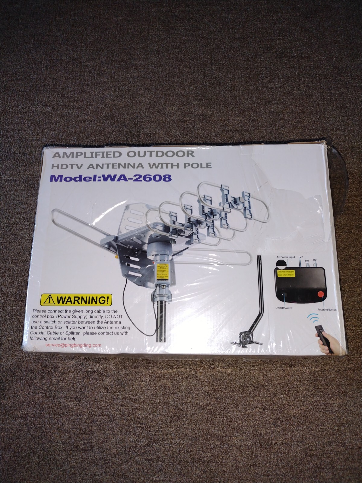 Pingbingding WA2608 Silver Portable Digital HDTV Amplified Antenna