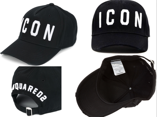 DSQUARED2 Icon Logo Black Hat Baseball 