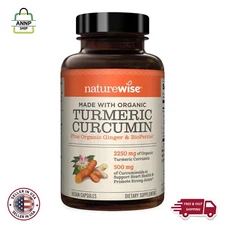 NatureWise Curcumin Turmeric 2250mg | 95% Curcuminoids & BioPerine Black Pepper