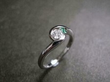Excellent Round Cut White Green 0.60 CT Sapphire Women's Simple Party Ring