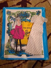 1968 Mattel The World Of Barbie Doll Case With Vintage Barbie Wedding Dress.   