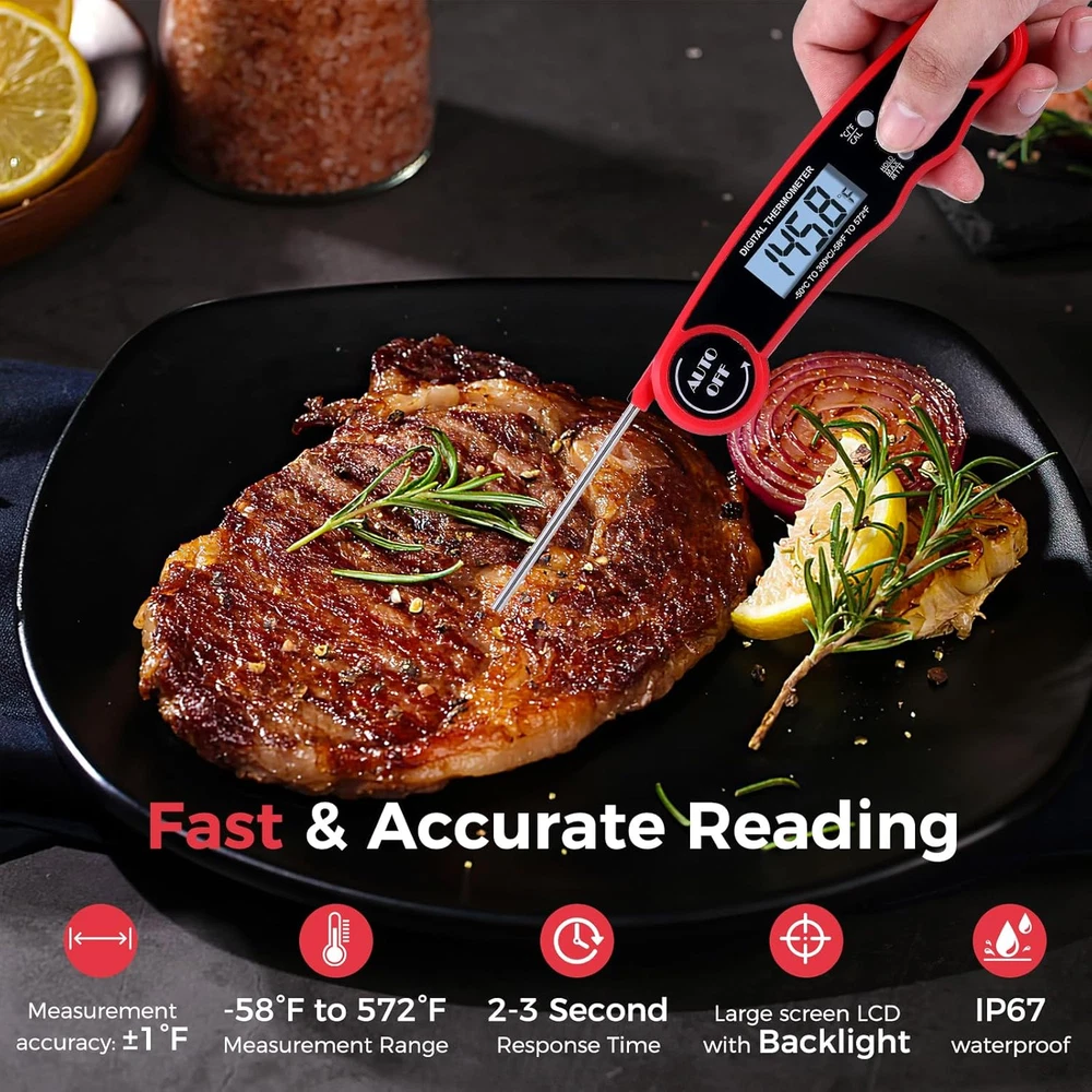 Meat Thermometer Digital – Fast Instant Read Food Thermometer for Cooking, Grill
