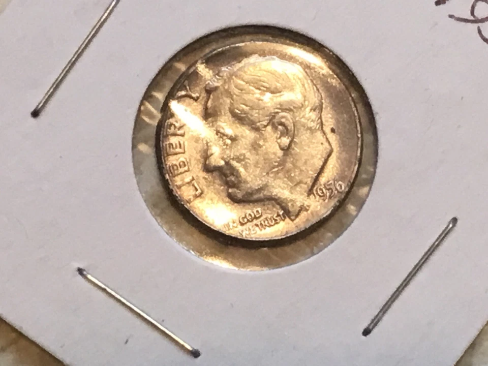 1956P 1956D  Roosevelt 2 Dime US A 10 Cent 90%  SILVER  10c Coin Lot - Image 2 of 4